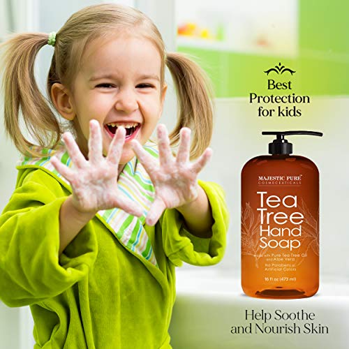 image for Majestic Pure Tea Tree Hand Soap - Liquid Hand Wash with Pure Aloe Ver