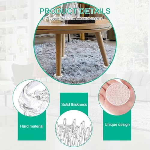 Copas para ruedas con púas y almohadillas protectoras transparentes, pack de 8 4