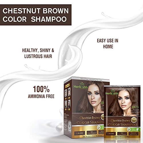 image for Herbishh Hair Color Shampoo for Grey Hair – All Natural Hair Dye Sha