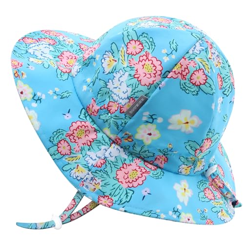 Image of Otoyzy Baby Bucket hat UPF 50+ Wide Brim Toddler Sun hat Beach for Girls