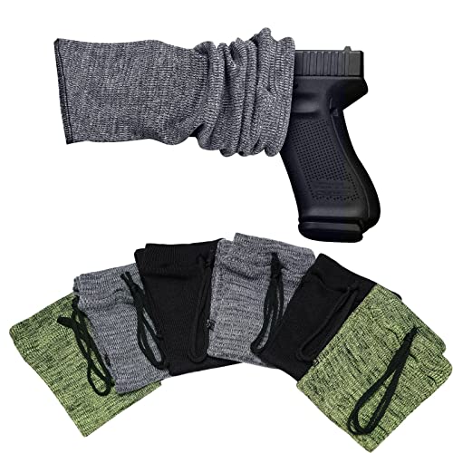 Blitztarac 12 Pieces Gun Socks For Rifles And Pistols Set Bundle, Silicone Treated Knit Gun Socks, Multicolored, (6-Pack + 6-Pack) #TOP2