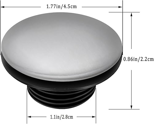 Miniatura 2 de 3 piezas de cubierta plateada para orificio de grifo de fregadero, cubierta de orificio de grifo de cocina, tapas de fregadero para agujeros