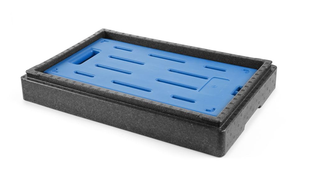 HENDI Plaque eutectique froide professionnelle, GN 1/1, pour caisses isothermes, élément réfrigérant, accumulateur de froid, bloc thermique, pack bloc de glace, 530x325x(H)30mm, HDPE, bleu