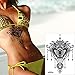 Produktbild Handaxian 3pcsBack Tattoo wasserdicht lila Blume Tattoo Mädchen Tattoo arabische Spitze Tattoo Aufkleber