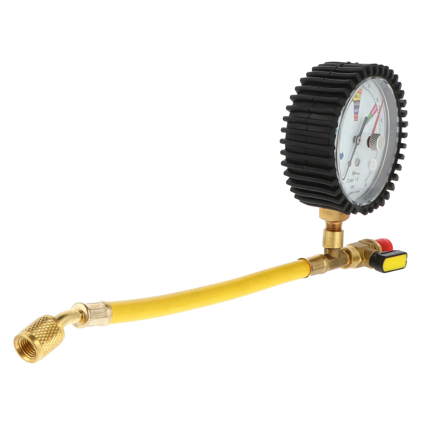 Alipis Manometro Prova Pressione Azoto Per Condizionatori R32 E Auto Manometro Pressione Gas Refrigerante Con Valvola a Sfera E Testa Sostituibile Strumento Facile Da Usare Per Test Tenuta Clima