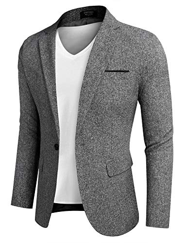 COOFANDY Men's Casual Blazer Suit Jackets Slim Fit One Button Business Sport Coats