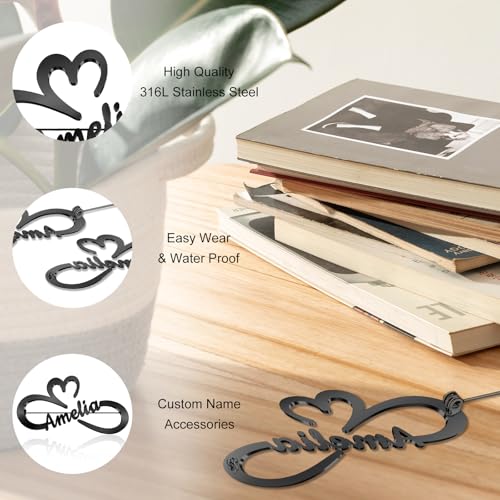 Image of Custom Lapel Pin for Women Men - Name Brooch Pin Personalized Stainless Steel for Wedding Business Party - Gold /Silver /Black Customized Jewelry Gifts