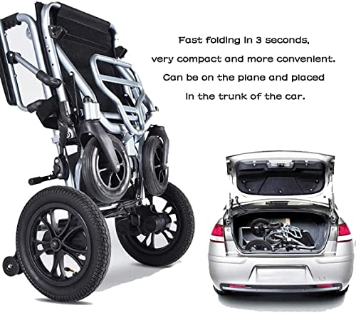 Culver Mobility Kano Foldable Electric Wheelchair, Travel Size, User-Friendly, Wheelchairs for Adults Lightweight, Folding Power Chair (Black)