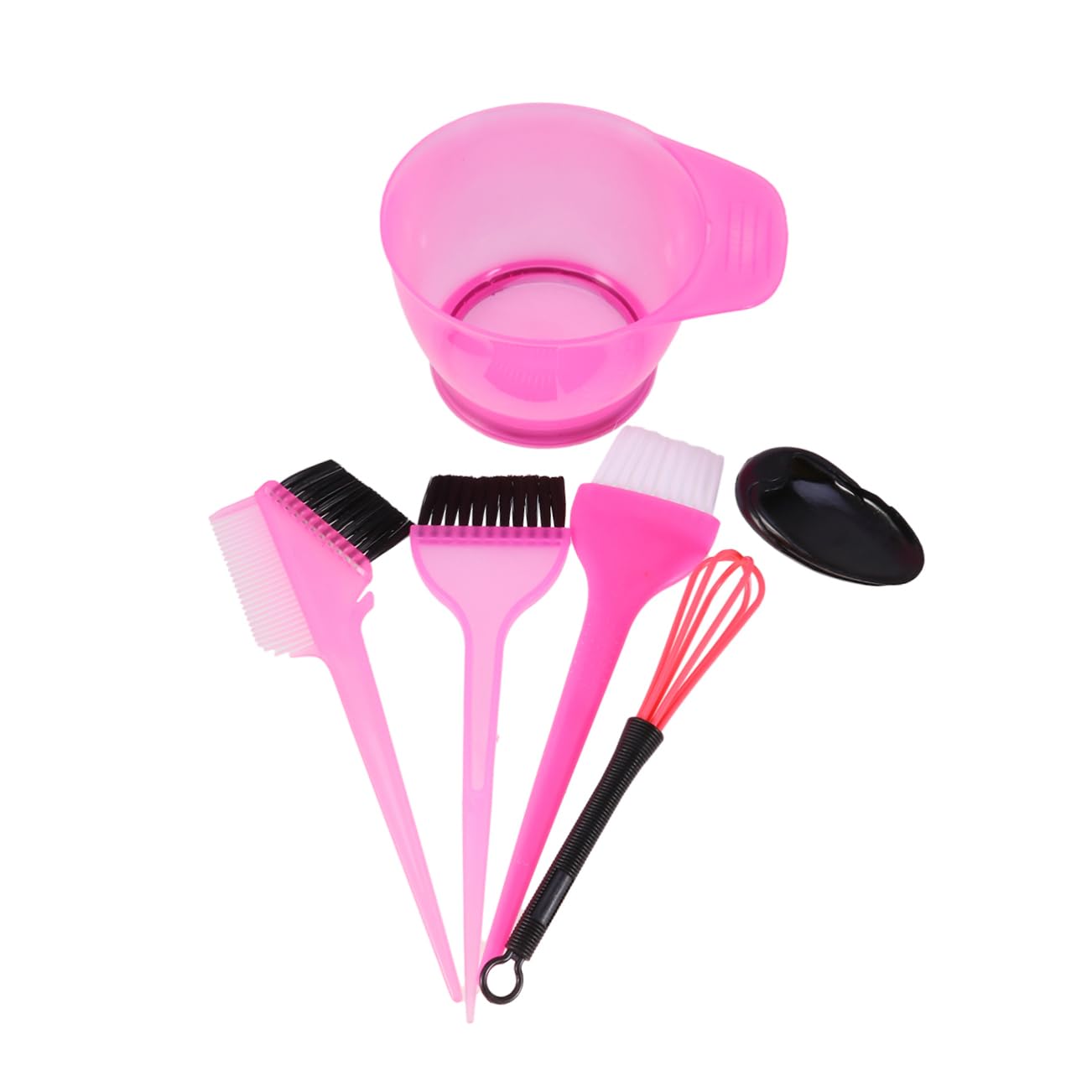 BIUDECO Rose Hair Coloring Bowl Set 6 in 1 Tinting Kit Hair Dyeing Tools Bottle