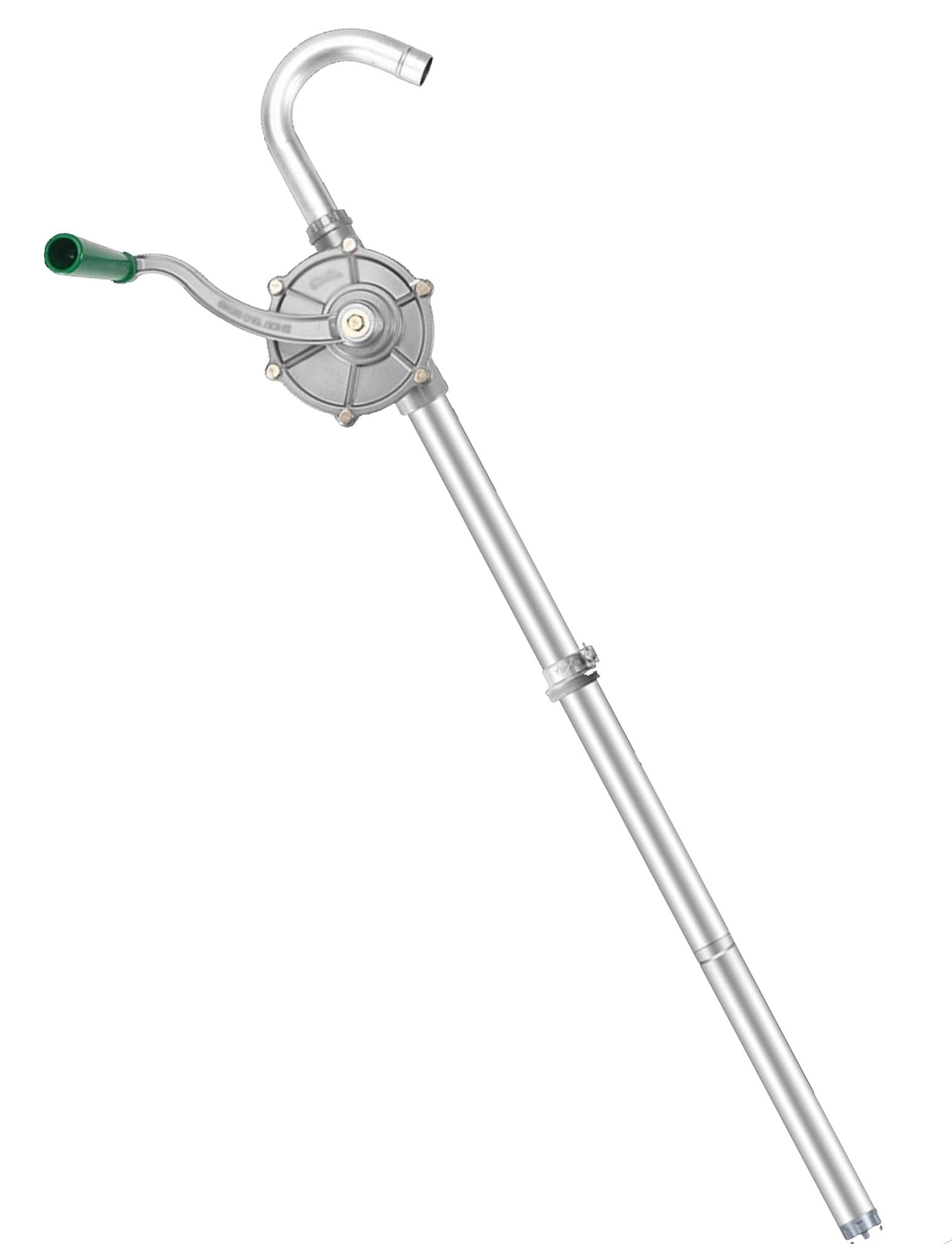 Pompe à main rotative en alliage d'aluminium, pompe de transfert d'huile manuelle for réservoir de kérosène diesel essence(1in/25mm)