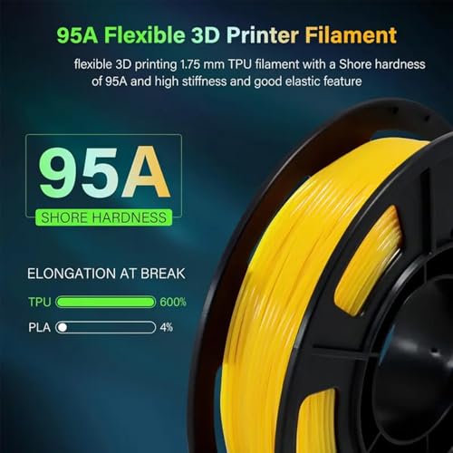 Image of Glow in The Dark TPU 95A 3D Printer Filament 1.75mm Filajoy3D 3D Printing Filament 250g Dimensional Accuracy + /- 0.03mm for Most FDM 3D Printers