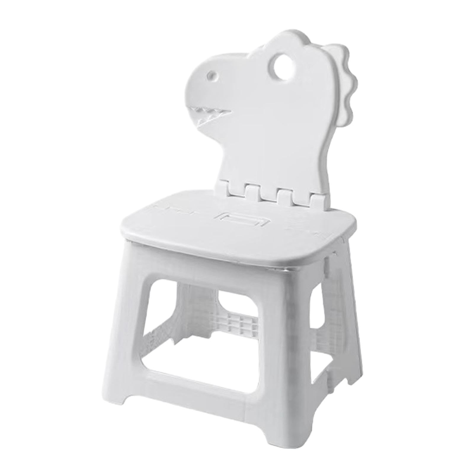 Sharplace Tabouret de salle de bain tabouret pliant avec Support arrière repose-pieds enfants escabeau chaise pliante pour pique-nique salon jardin jardin, dinosaure