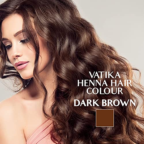 Vatika Naturals FC168010UK Dabur Henna Hair Color - Dark Brown, Henna Hair Dye And Conditioner thumb #1
