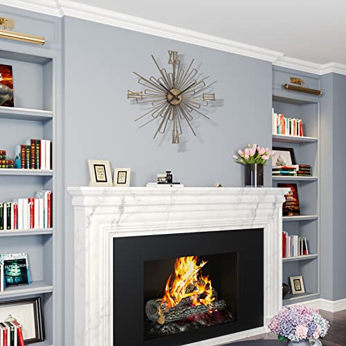 Joudia Large-Wall-Clock, Decorative Modern Wall Clocks For Living Room Decor, Mid Century Metal Wall Clock For Bedroom Entryway Foyer Hallway, 24In Diameter Starburst Wall Analog Clock #TOP3