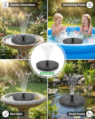 image for Olutula Solar Bird Bath Fountain, 2026 Upgraded Solar Fountain Pump wi
