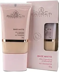 Base Matte Alta Cobertura Cor 3 Phallebeauty 30g