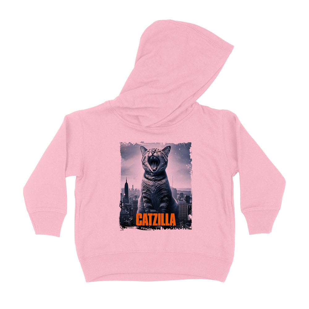 Movie Poster Catzilla Kids Hoodie Sweatshirt Toddler 5T Light Pink