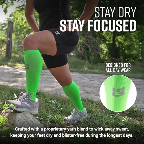 Image of MudGear Graduated Compression Socks, Durable, Sweat-Resistant OCR Performance Socks with Cushioned Footbed, Made in USA