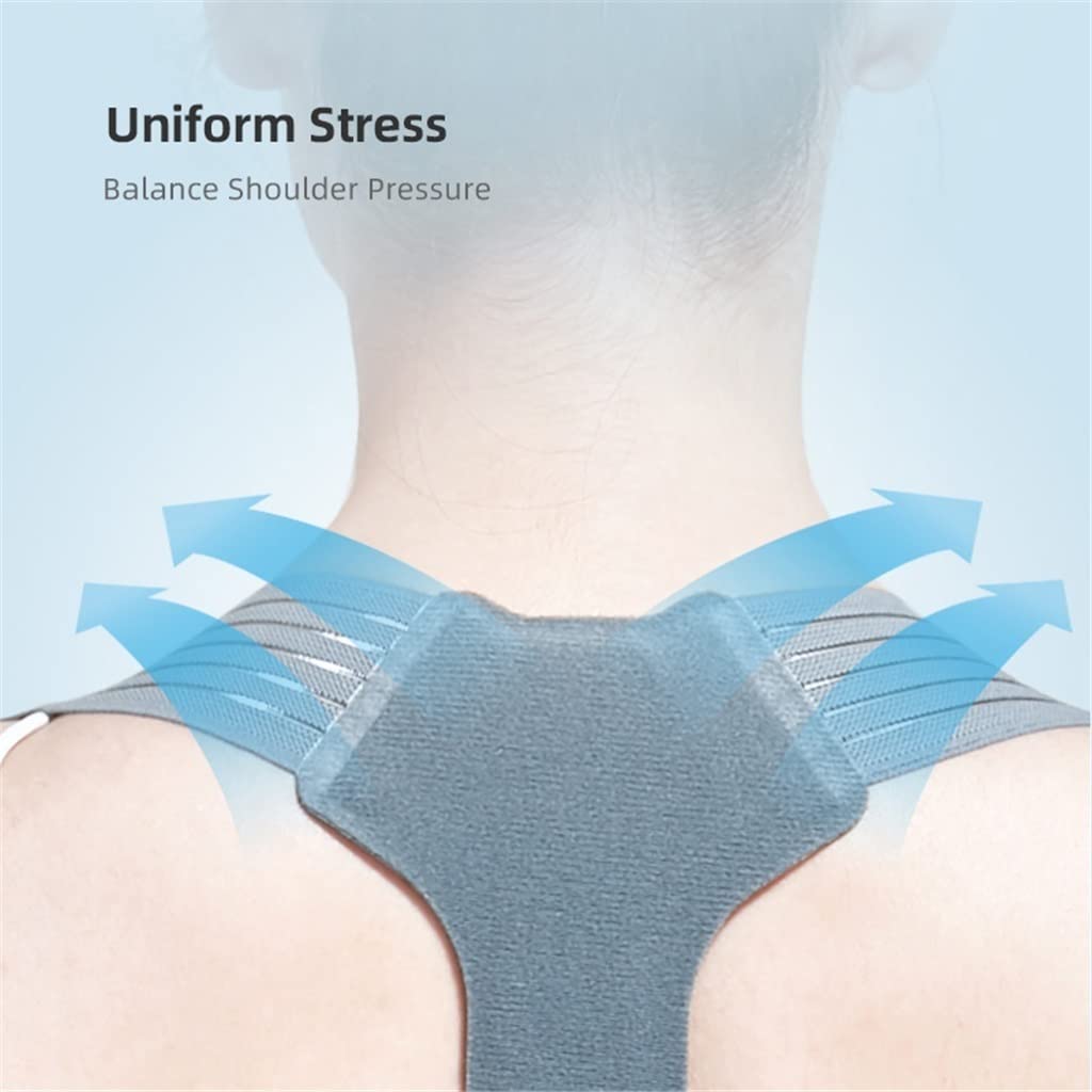 Adjustable Back Correction Belt Clavicle Spine Shoulder Lumbar Corrector for Adult (Color : Black, Size S code) decorate