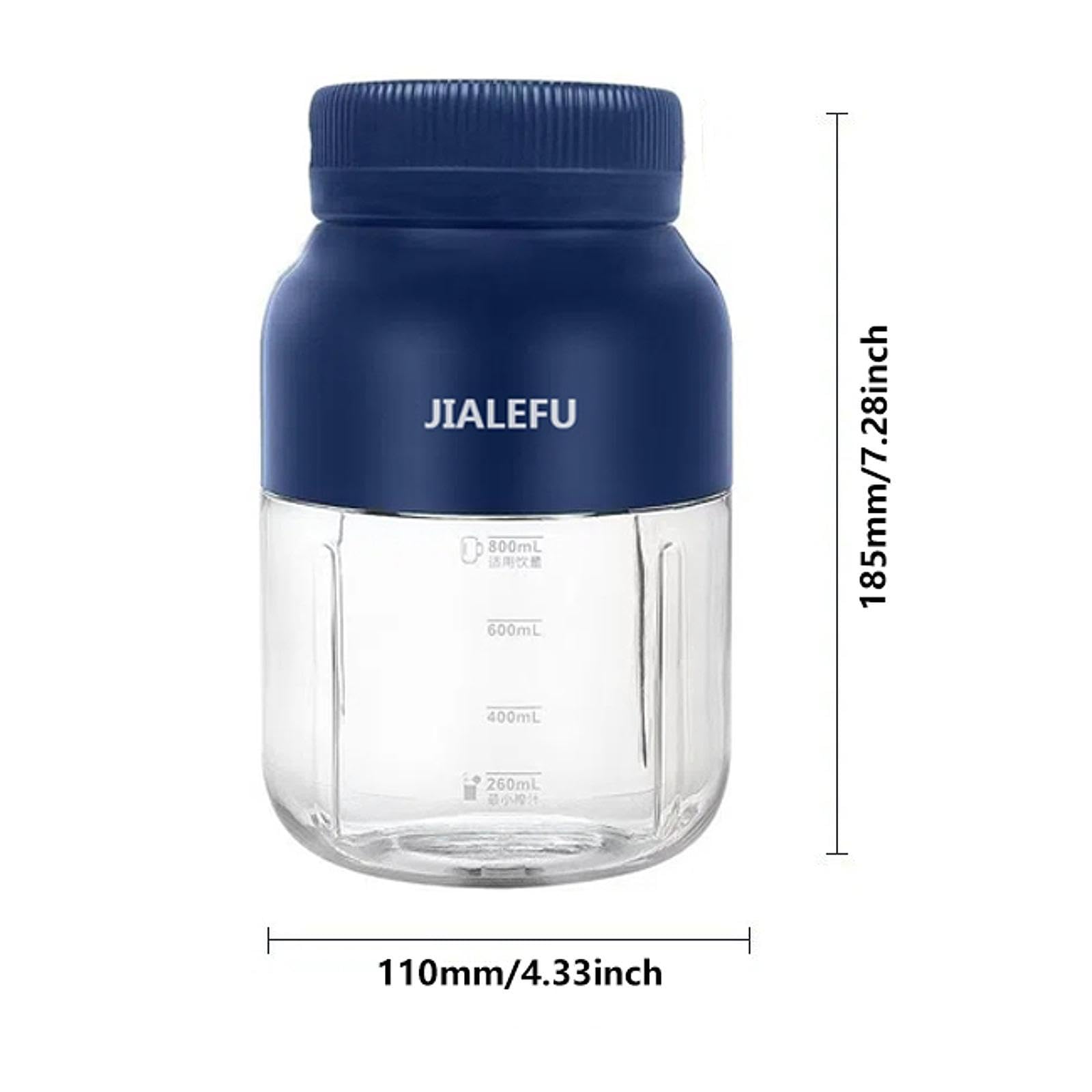 Fenteer Portable, Mixeur, Shakes, Smoothies, électrique, 1 300 ML, pour Activités de Plein Air, Entraînement, Bleu Royal