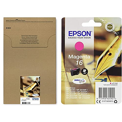 Cartouche d'encre Epson 16 noir et couleur pour imprimante jet d'encre