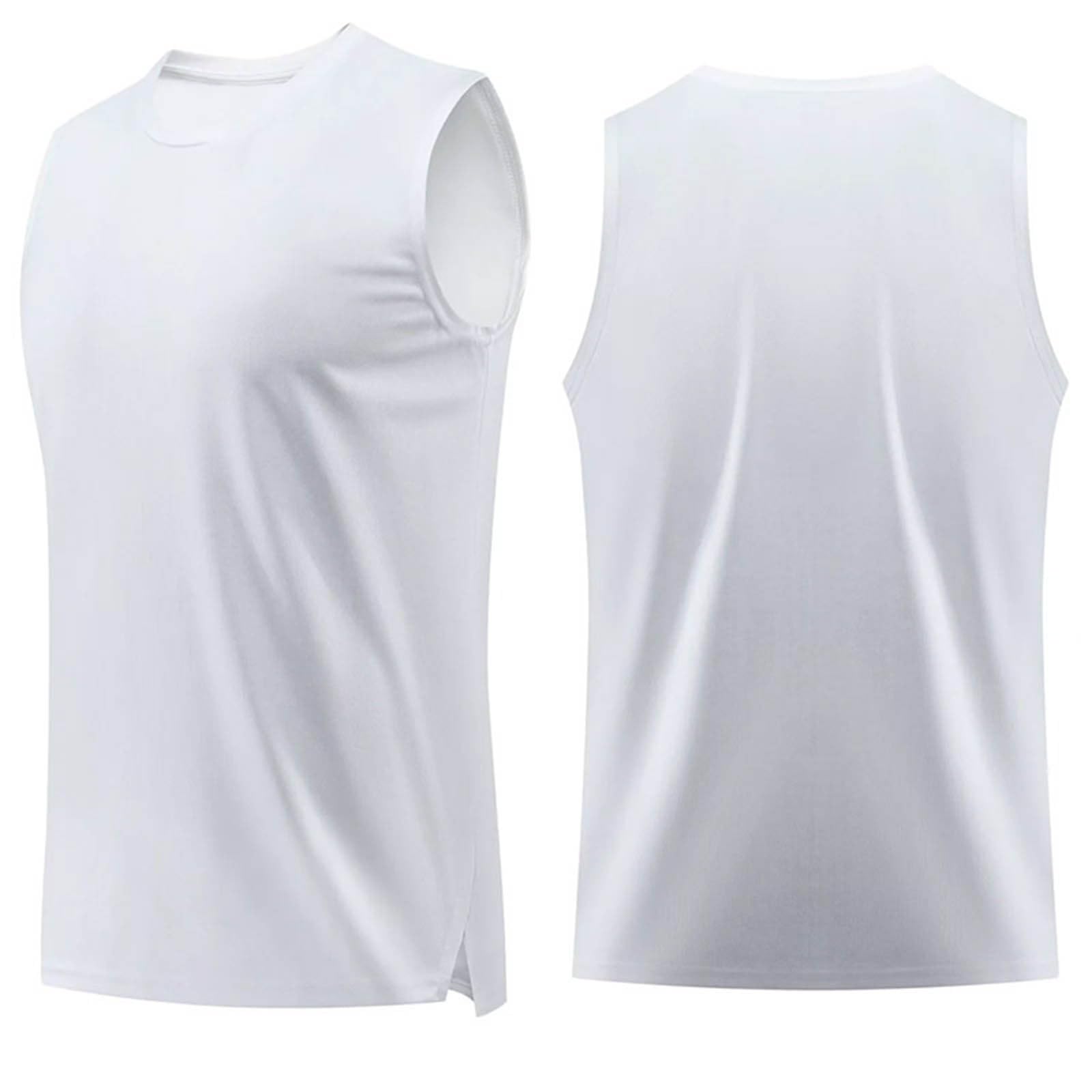 Men's Workout Tank Tops Sleeveless Muscle Shirts Compression Shirt Slimming Body Shaper Vest for Men Athletic Running Gym