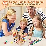 Wooden Board Games Montessori Educational Toys, Kids Fine Motor Skills Toy with 42 Colourful Sticks and Dice, Family Fun Ball Dropping Game for 3 4 5 6 Year Boy Girl Birthday Gift - Image 4