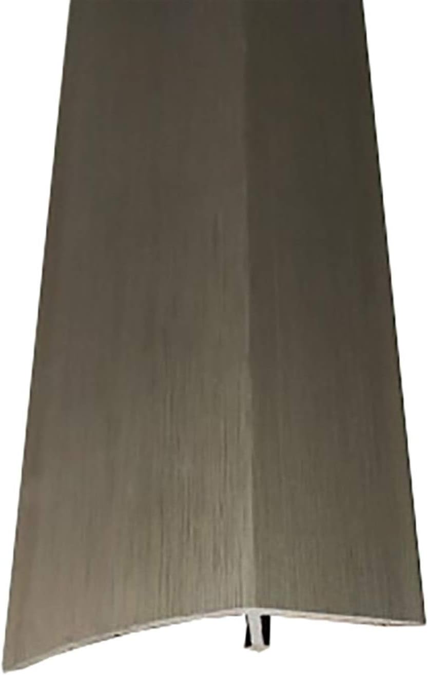 Aluminum Alloy Brush Thickening Wooden Floor Threshold Edge Trimming Door Seam Strip 1.2m Long Self-Adhesive Threshold Trim Strip Metal Door Bar (Color : Gold Size : 5x120cm)