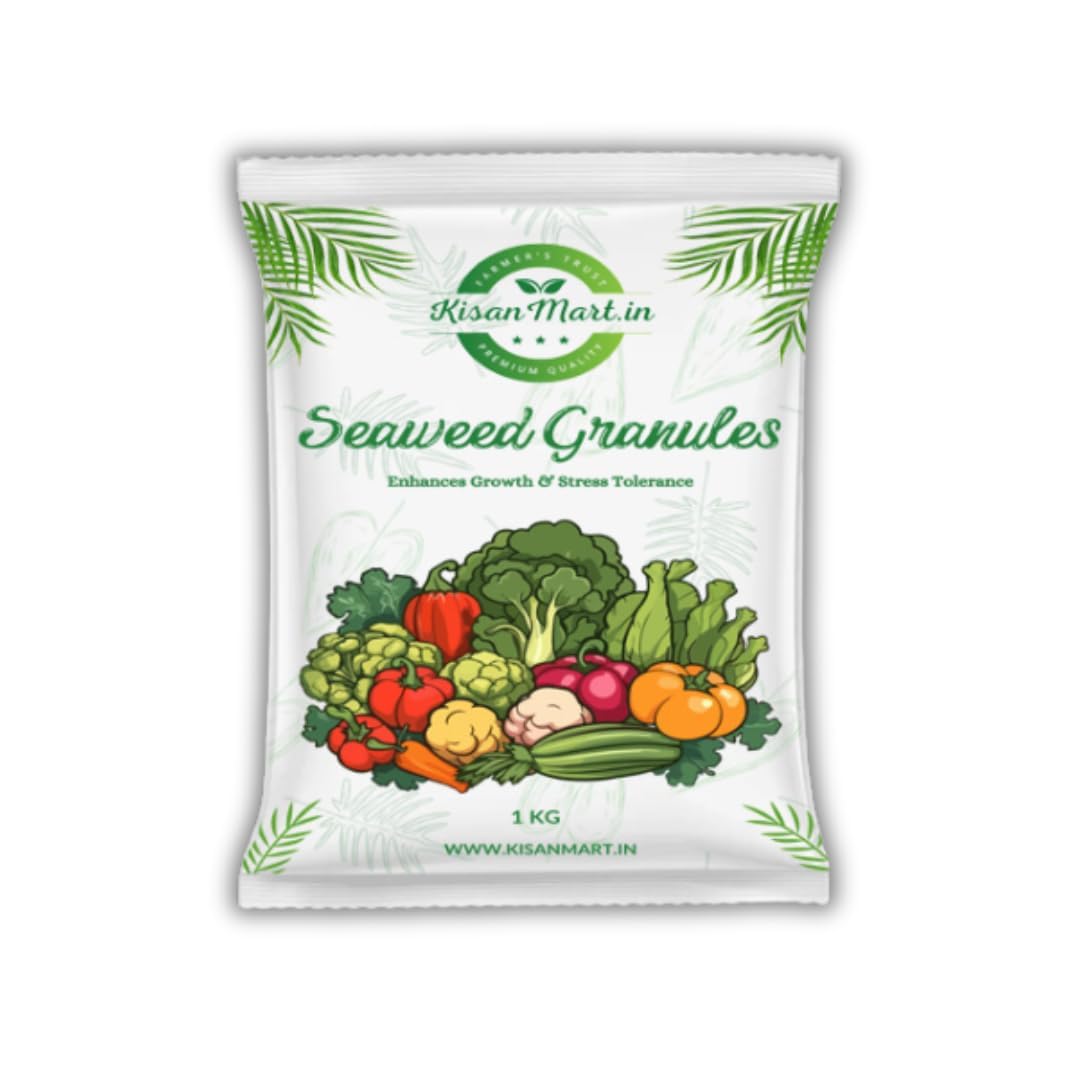 Kisanmart Seaweed Granules Organic Plant Growth Booster & Bio-Stimulant | Plant Food | Micronutrients for Plants | Organic Fertilizer | Flower Booster | Seaweed Granules for Plants (250 Grams) (B0DFWX6N4S) Amazon Price History, Amazon Price Tracker