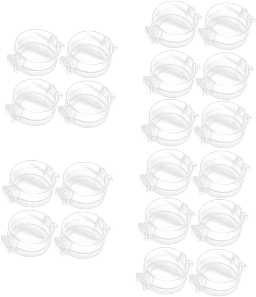 Vaguelly 20pcs Boy Girl Safety Door Lock Covers Transparent Protective Shield for Safety Easy to Install Durable and Reliable for Boy Girl