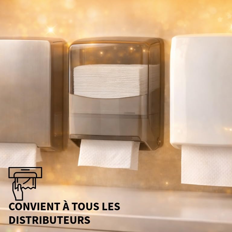 Essuie-Mains pliés en Z, 4000 unités, Essuie-Mains en Papier pliés en Z 2 pli Blancs - 20 x 200 Essuie-mains épais