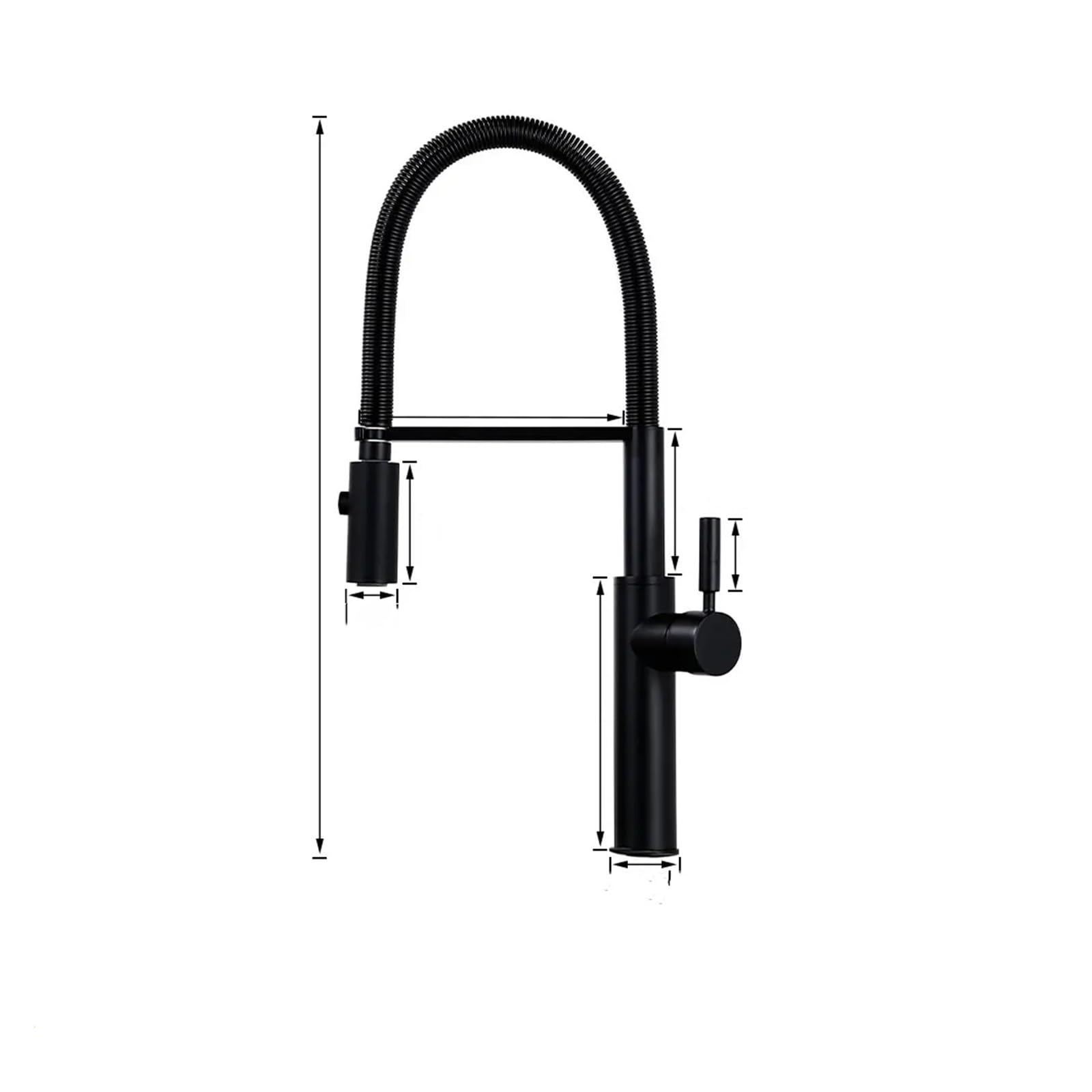 FCXWEVR Modern Brushed Gold Kitchen Faucet with Brass Mixer Single Lever Pull Out Spring Spout Tap for Hot and Cold Water