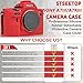 STSEETOP Camera Case Compatible with Sony A7III A7RIII Sony ILCE-7RIII A73 A7R3 - Protective Silicone DSLR Skin Cover, Detachable Cage, Shockproof, Dustproof(Red)