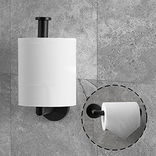 Hitslam Black Toilet Paper Holder Wall Mount Sus 304 Stainless Steel Matte Black Toilet Roll Holder Waterproof Rotateproof Toilet Tissue Holder For Bathroom #TOP4