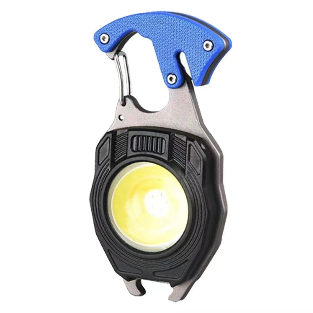 COB Keychain Work Light Keychain Flashlights 7 Light Modes 1600Lumen,Portable USB Rechargeable cob Work Light Emergency Light with Folding Bracket