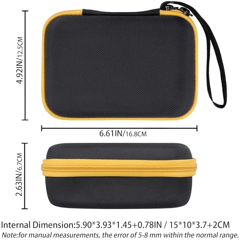 Image of khanka Hard Case for Kodak Smile+ /Kodak Smile Plus Camera,Black | EVA Hard Shell, Mesh Pocket Accessory Storage, Travel-Ready Portable Storage, Easy Carry Handle, Protective Case Only