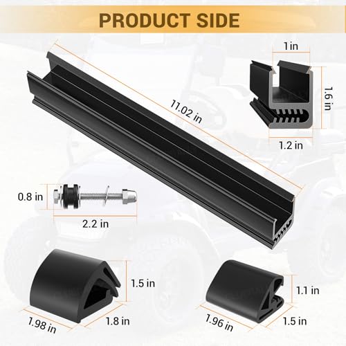 CLUBRALLY Club Car Precedent Golf Cart Windshield Retaining Clips Kits with Screw Nuts, OEM#1014441-01, 1021630-01 - Thumbnail 4