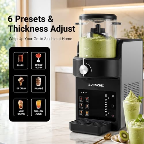 Image of Slushie Machine, Frozen Drink & Soft Serve Ice Cream Maker | No Ice Needed, Rapid Chill & Temperature Control, Makes Milk Shakes, Margaritas & Frappe