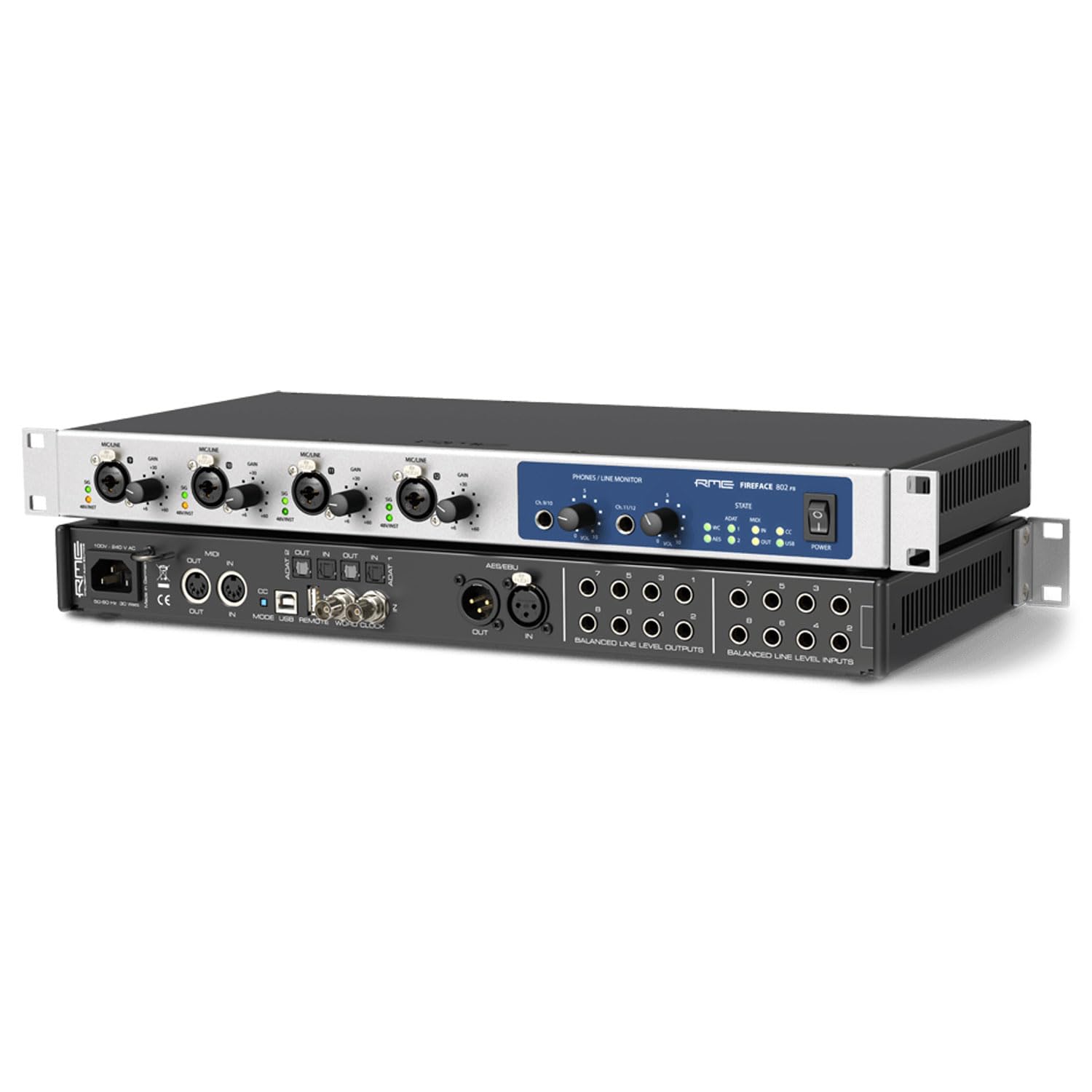 RME Fireface 802 FS 60 canali USB Audio Interface + 2 cavi Keepdrum XLR 6 m