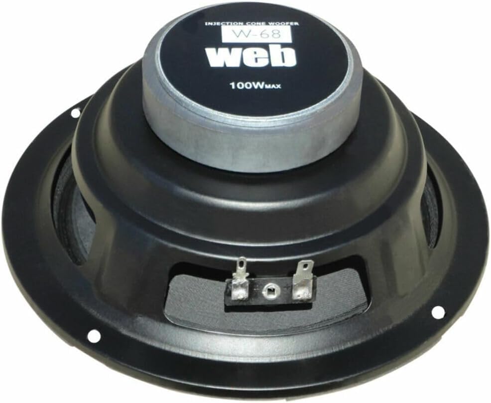 1 woofer WEB W-068 Haut Parleur diffusant Moyen Bas 16,50 cm 165 mm 6,5" 50 Watt rms 100 Watt Max impédance 8 ohm Maison sensibilité' 92 DB, 1 Piece