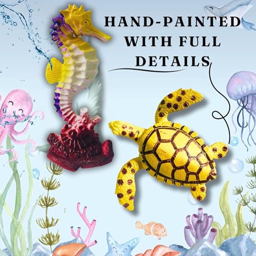 Image of Big Size Animals Toys for Kids Big Size for Kids 3+ Years 6PCs Fish Ocean Animal Toy Set Figure | Water Animals Birthday Gifts Water Ocean Animal Figurines Toys (Undersea Animal)