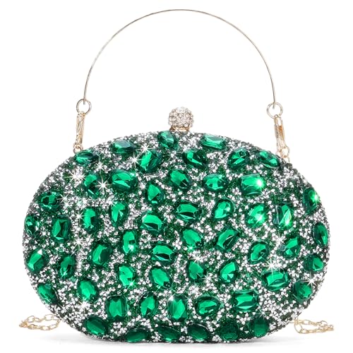 Image of RNIEGA Rhinestone Clutch Purses for Women Evening Wedding Formal Party Purses Crystal Diamond Glitter Sparkly Handbag