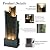 Modern OutdoorWater Fountain,49.6" H Outdoor Garden Water Fountains Cascading Floor - Standing Tall Waterfall Outdoor Feature with LED Lights for Patio, Backyard, Deck, Porch and Home Art Decor