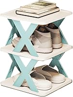 Vista 11 de Organizador de almacenamiento de zapatos de varias capas, zapatero estrecho y vertical, pequeño soporte vertical para zapatos, organizador