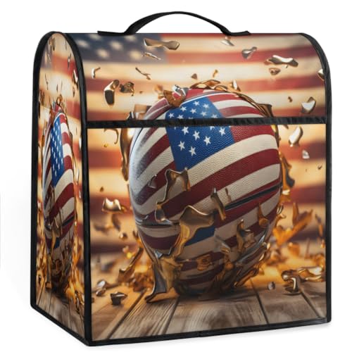 Coffee Maker Cover American Flag Basketball Kitchen Appliance Covers Small Appliance Covers Blender Cover Juicer Cover Dust Covers for Kitchen Appliances with Top Handle and Pockets,Washable,B662