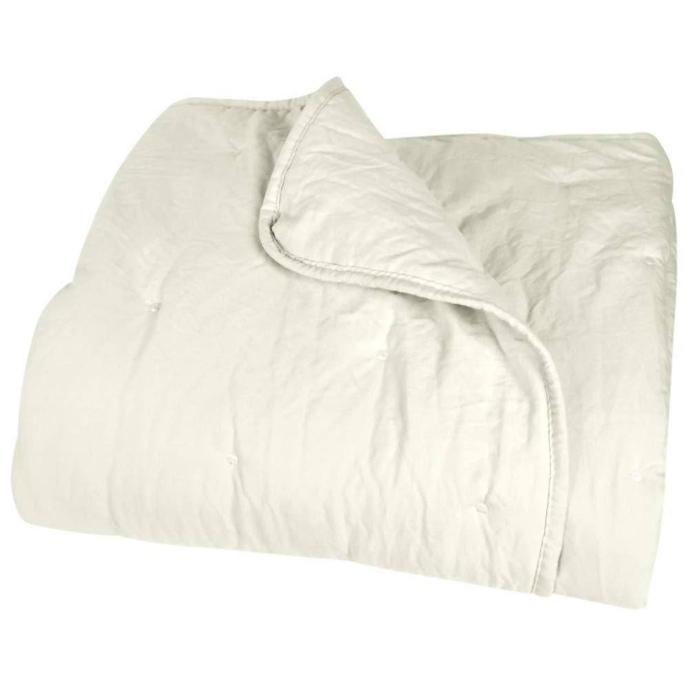 Dessus de lit CELESTE nacre 240X260 pour masquer un lit froissé et illuminer la pièce