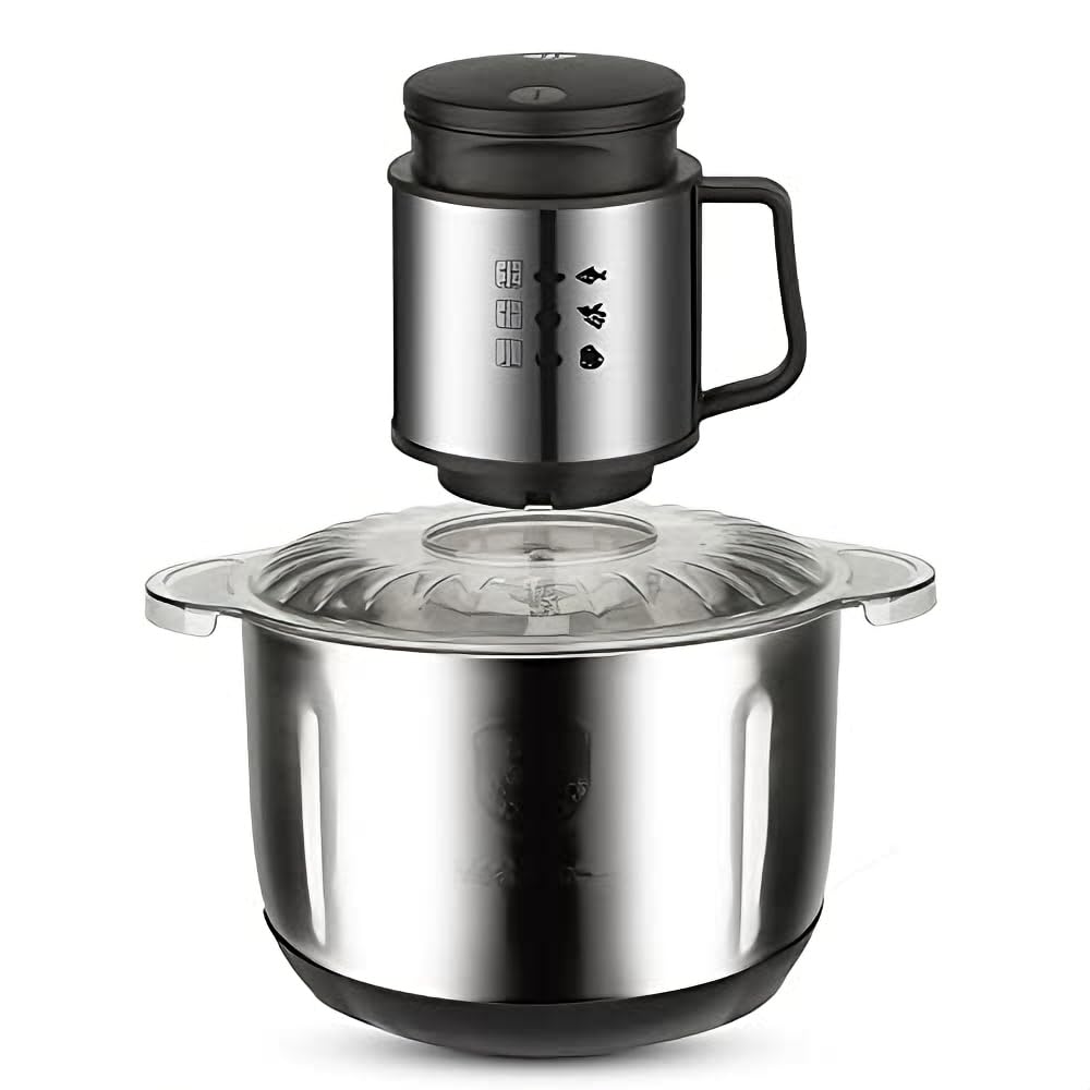Blender kuchenny z funkcją siekania, mikser elektryczny o mocy 1000W z miską ze stali nierdzewnej, maszynka do mięsa do efektywnego gotowania, robot do przygotowywania karmy dla dzieci z 2 prędkościam