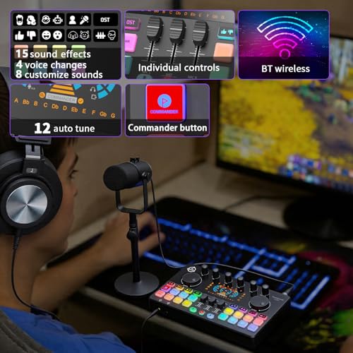 Professional Podcast Mixer Audio Interface