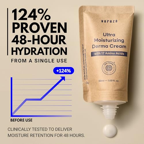 varuza EWG Verified Ultra Moisturizing Derma Cream with 17 Amino Acids Oil Free Deep Hydrating Face Moisturizer Korea Skin Care 수부지 Soobooji Skin Care 50ml - Image 3