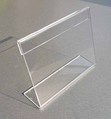 Acrylic L Shape Price Tag Label Display Stand , Plexiglass Slanted Counter Top Sign Stand ,Plastic Promotion Card Holder,10pcs/lot (Paper Size 130x90mm)